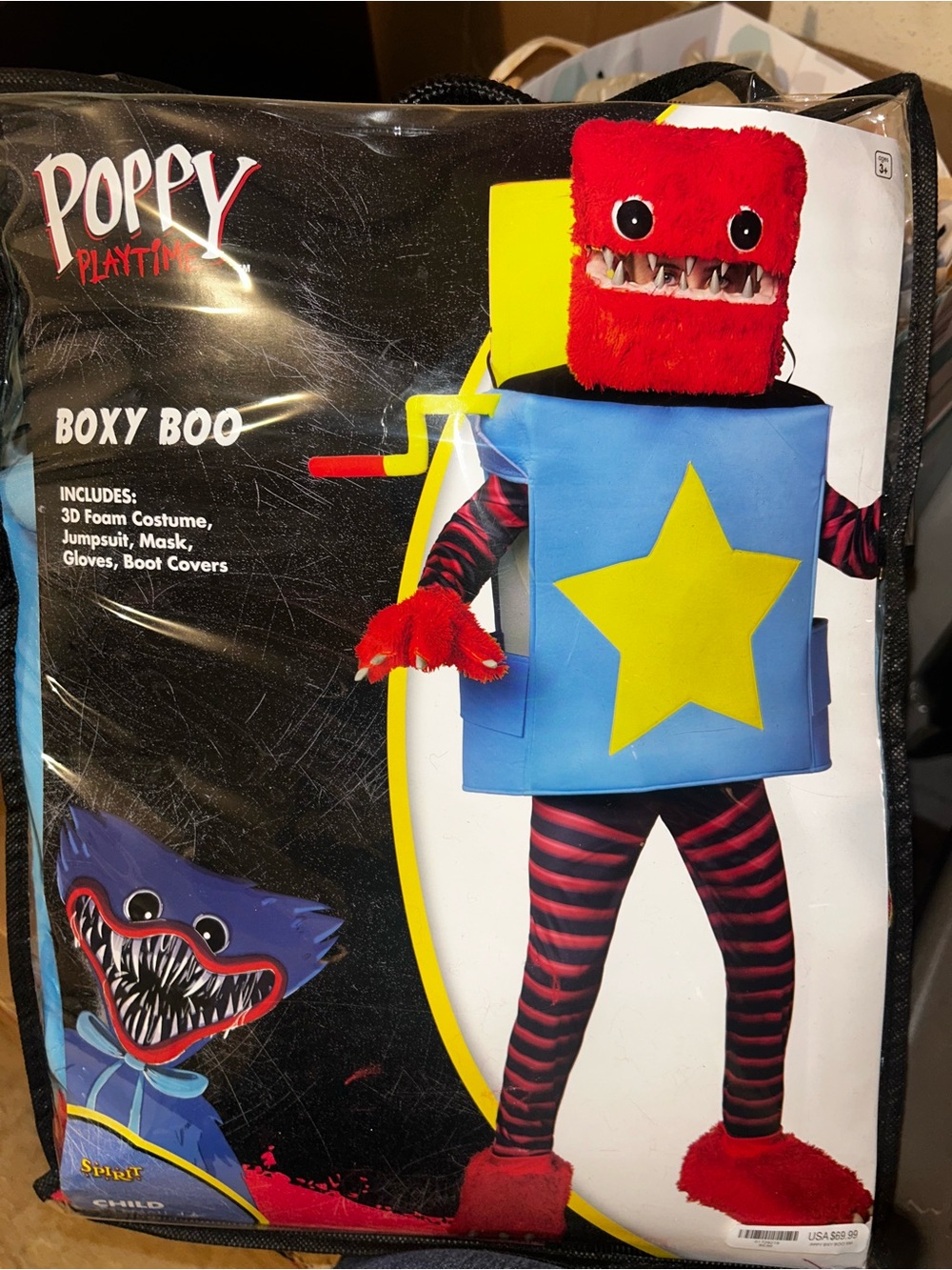 Poppy Playtime Boxy Boo Kids Costume - Red & Blue